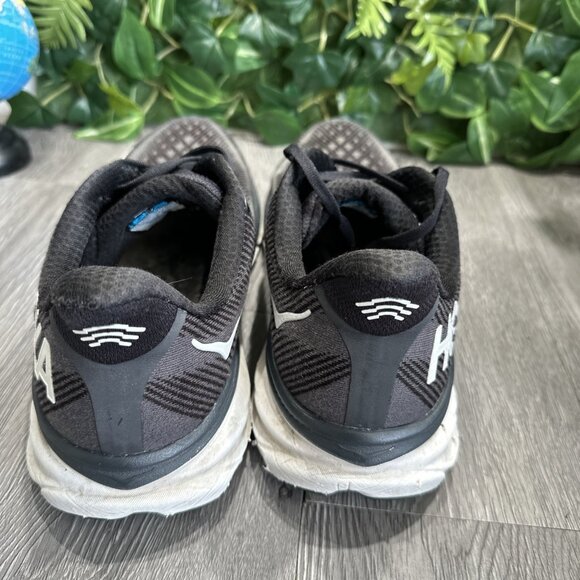Hoka One One Mens Clifton 9 1127895 BWHT Black Running Shoes Sneakers Sz 12.5 D main image 7